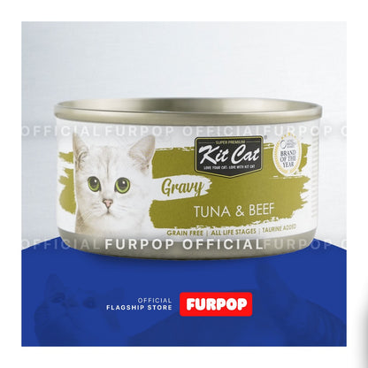 Kit Cat Gravy 70G Gravy Pet Food All Stages Adult Kitten Cat Can Cat Cats Wet Food Pet | FURPOP