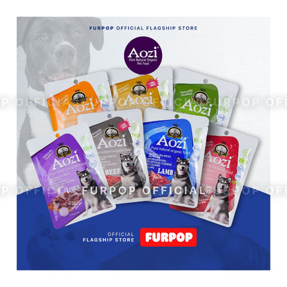 Aozi Pouch Dog 100g Natural Organic Puppy Wet Food Pet Essential | FURPOP OFFICIAL