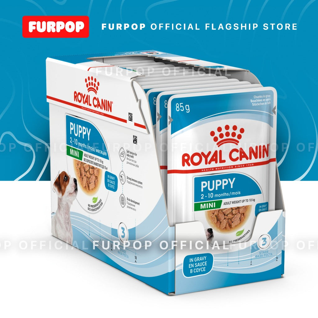 Royal Canin 12pcs Mini Puppy 85g x12pcs. Wet Dog Food - Size Health Nutrition | FURPOP