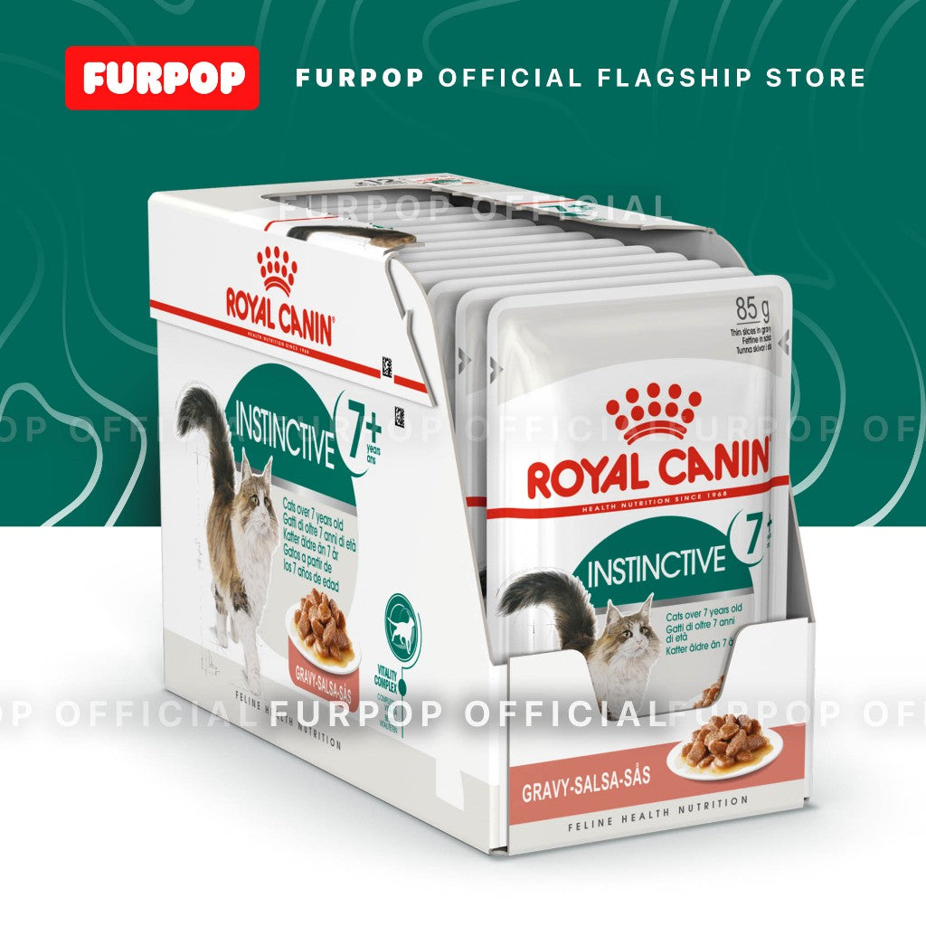 Royal Canin Instinctive 7+ Gravy 85gx12pcs Pouch Wet Cat Food - Feline Health Nutrition