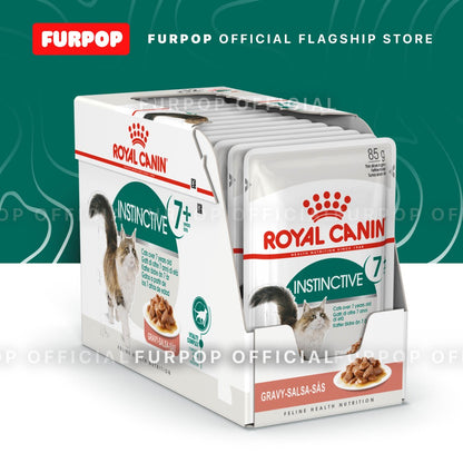 Royal Canin Instinctive 7+ Gravy 85gx12pcs Pouch Wet Cat Food - Feline Health Nutrition