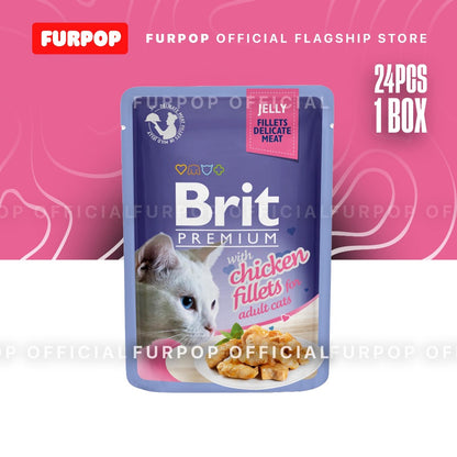 Brit 24pcs Premium by Nature Cat Jelly Gravy Wet Food 85g /100g 1 Box Carton