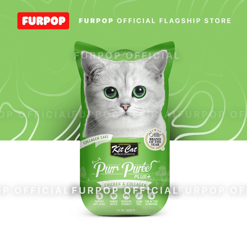 Kit Cat Purr PureePlus+ Wet Premium Cat Treats | FURPOP