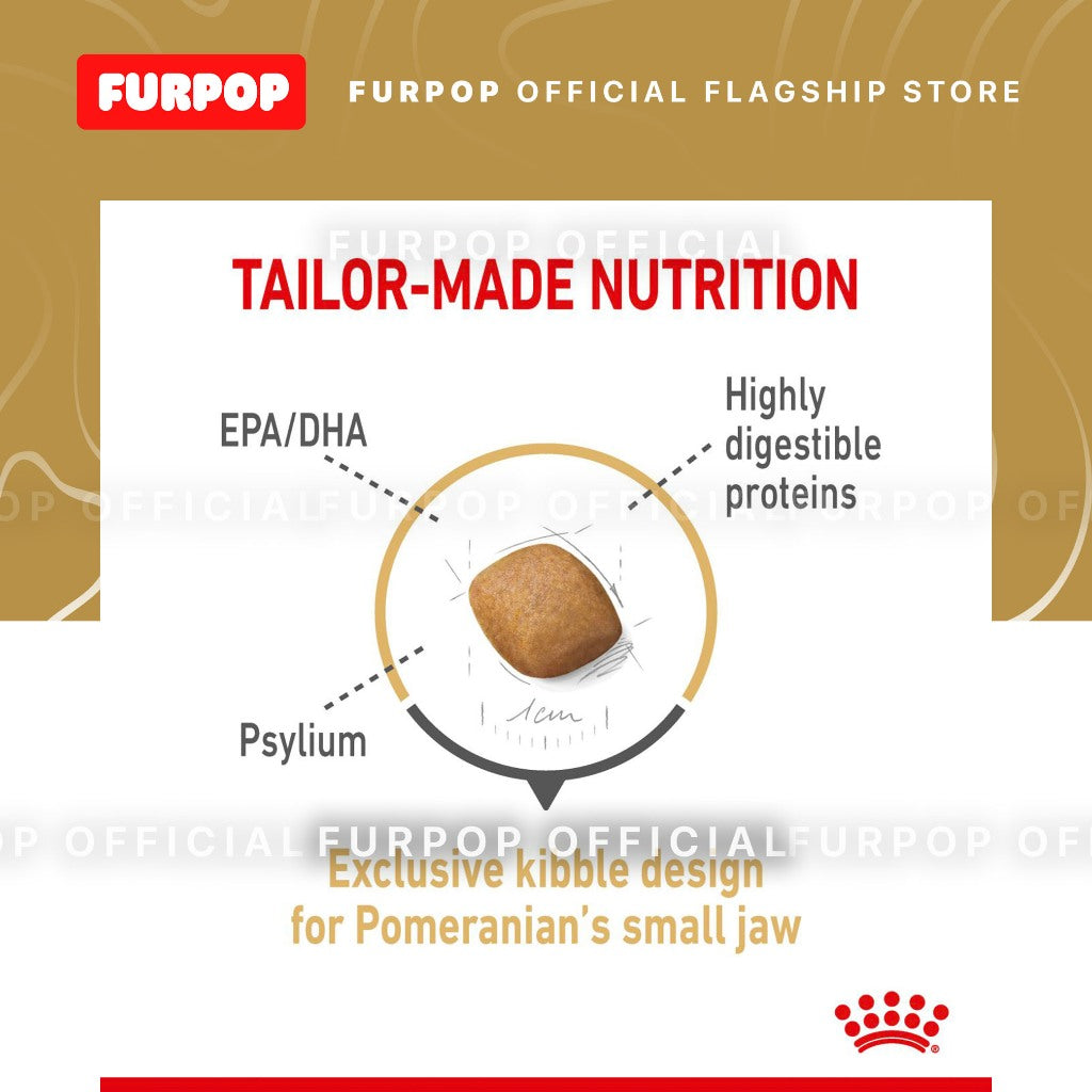 Royal Canin 3KG Adult Pomeranian Dry Dog Food Breed Health Nutrition  3KG | FURPOP