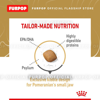 Royal Canin 3KG Adult Pomeranian Dry Dog Food Breed Health Nutrition  3KG | FURPOP