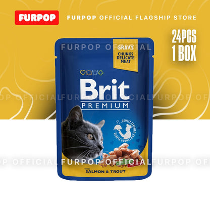 Brit 24pcs Premium by Nature Cat Jelly Gravy Wet Food 85g /100g 1 Box Carton
