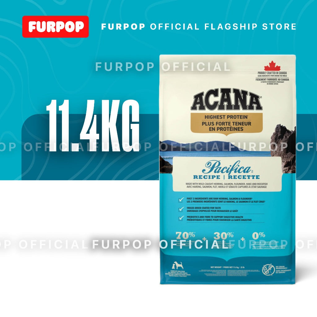 Acana 11.4KG Pacifica Dry Dog Food Highest Protein Premium Dog Food | FURPOP