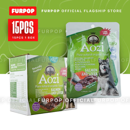 15pcs Aozi Pouch Dog 100g (1BOX) Natural Organic Puppy Wet Food Pet Essential | FURPOP