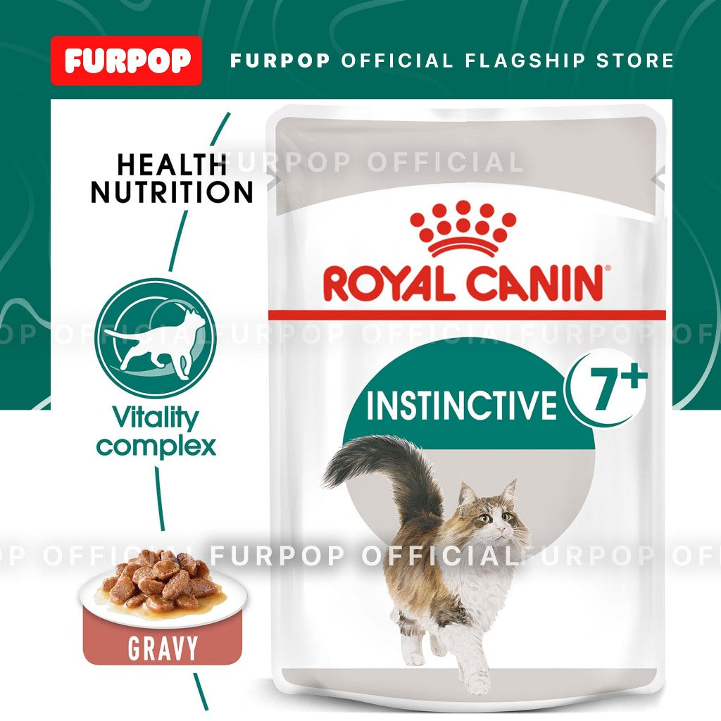 Royal Canin Instinctive 7+ Gravy 85gx12pcs Pouch Wet Cat Food - Feline Health Nutrition