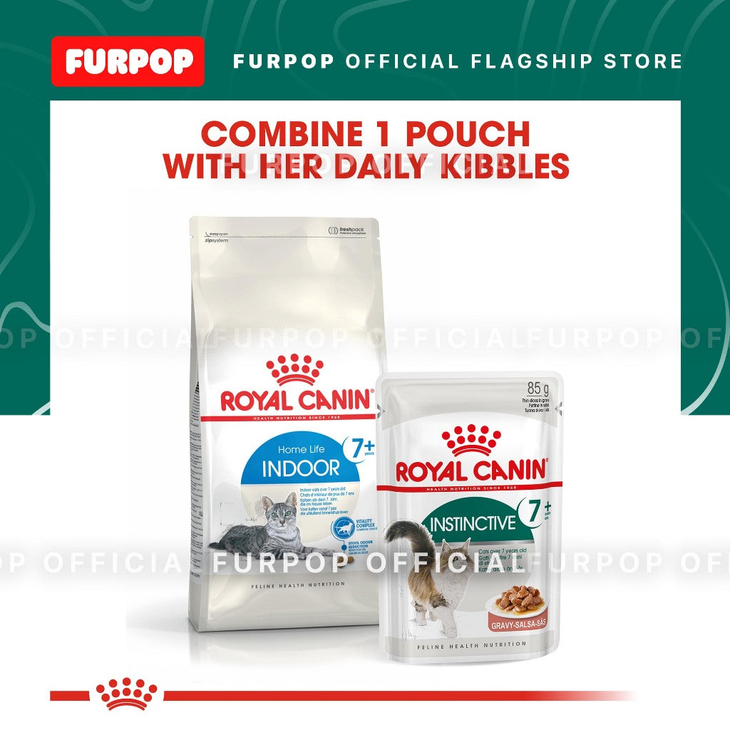 Royal Canin Instinctive 7+ Gravy 85gx12pcs Pouch Wet Cat Food - Feline Health Nutrition