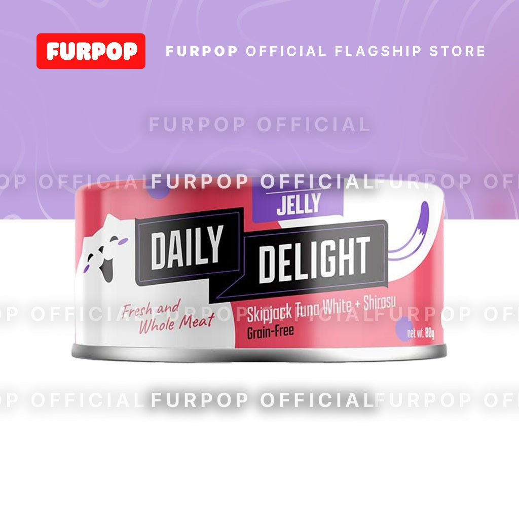 24pcs Daily Delight Jelly Cat Canned Food (1BOX 80g)– Skipjack Tuna & Chicken Wet Food for Cats