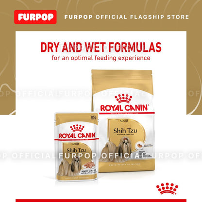 Royal Canin Shih Tzu Adult (85g x 12 pouches) Wet Dog Food - Breed Heath Nutrition - FURPOP