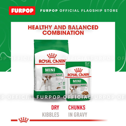 Royal Canin 12pcs Mini Adult 1BOX(85g x 12pcs) Wet Dog Food - Size Health Nutrition | FURPOP