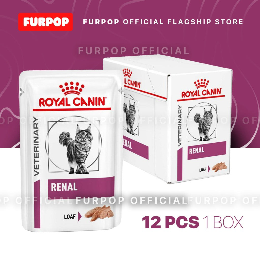 12pcs Royal Canin Renal 1 BOX (12 pouches of 85g) Wet Cat Food VHN Vet Cat Food | FURPOP