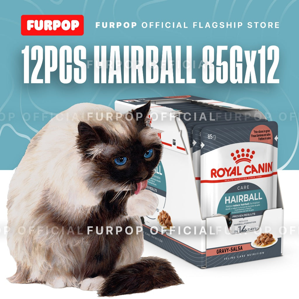Royal Canin 12pcs Hairball Care (85g x 12 pouches) Adult Wet Cat Food - Feline Care Nutrition