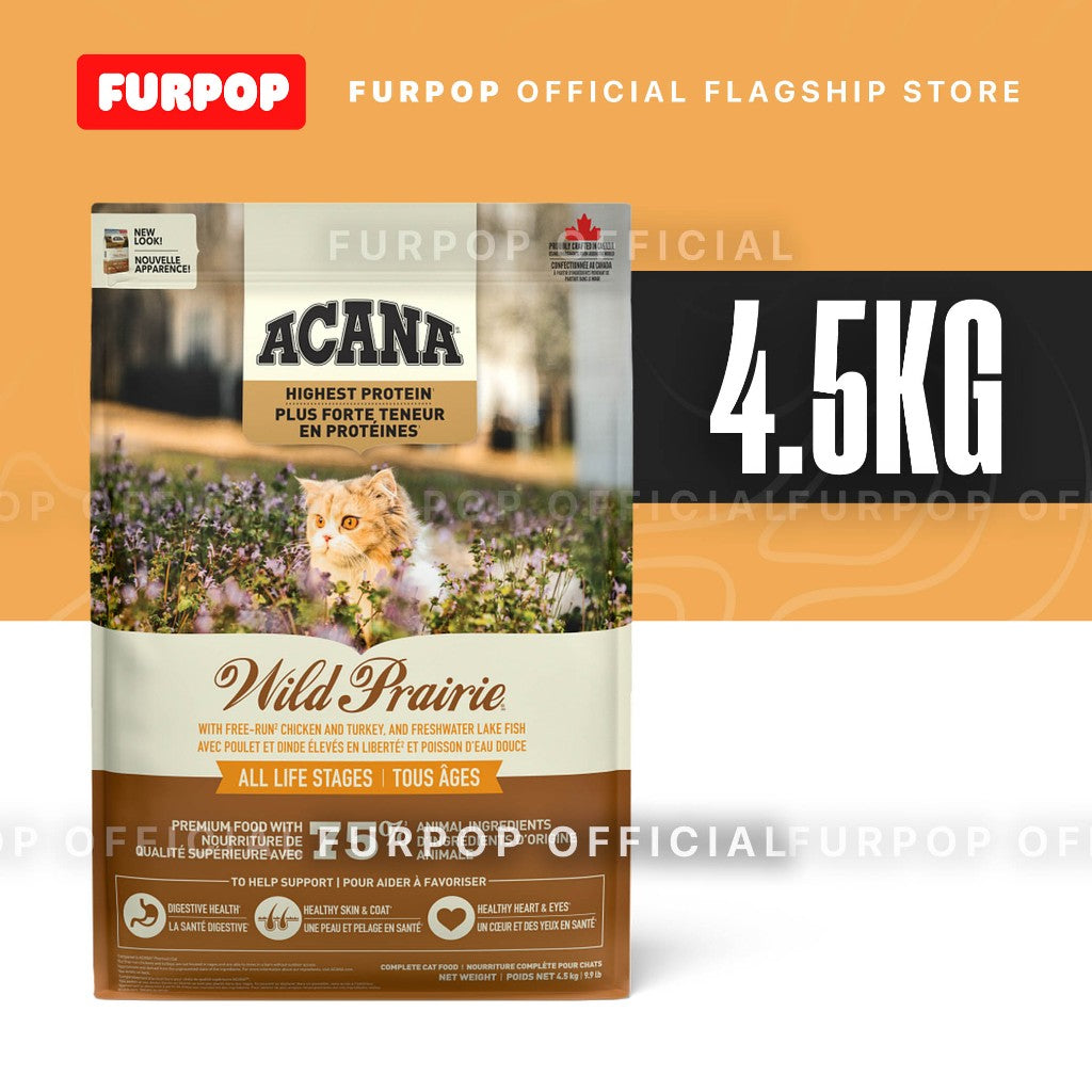 Acana 4.5kg Wild Prairie Cat & Kitten Dry Cat Food High Protein Premium Food | FURPOP