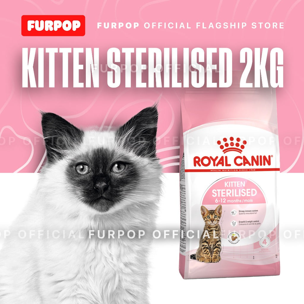 Royal Canin Sterilised Kitten 2KG Dry Food For Kitten 6-12 Months | FURPOP