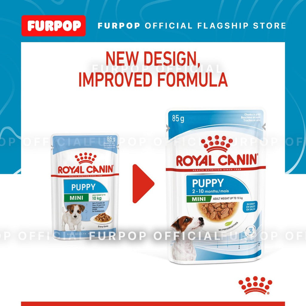Royal Canin 12pcs Mini Puppy 85g x12pcs. Wet Dog Food - Size Health Nutrition | FURPOP