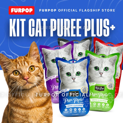 Kit Cat Purr PureePlus+ Wet Premium Cat Treats | FURPOP