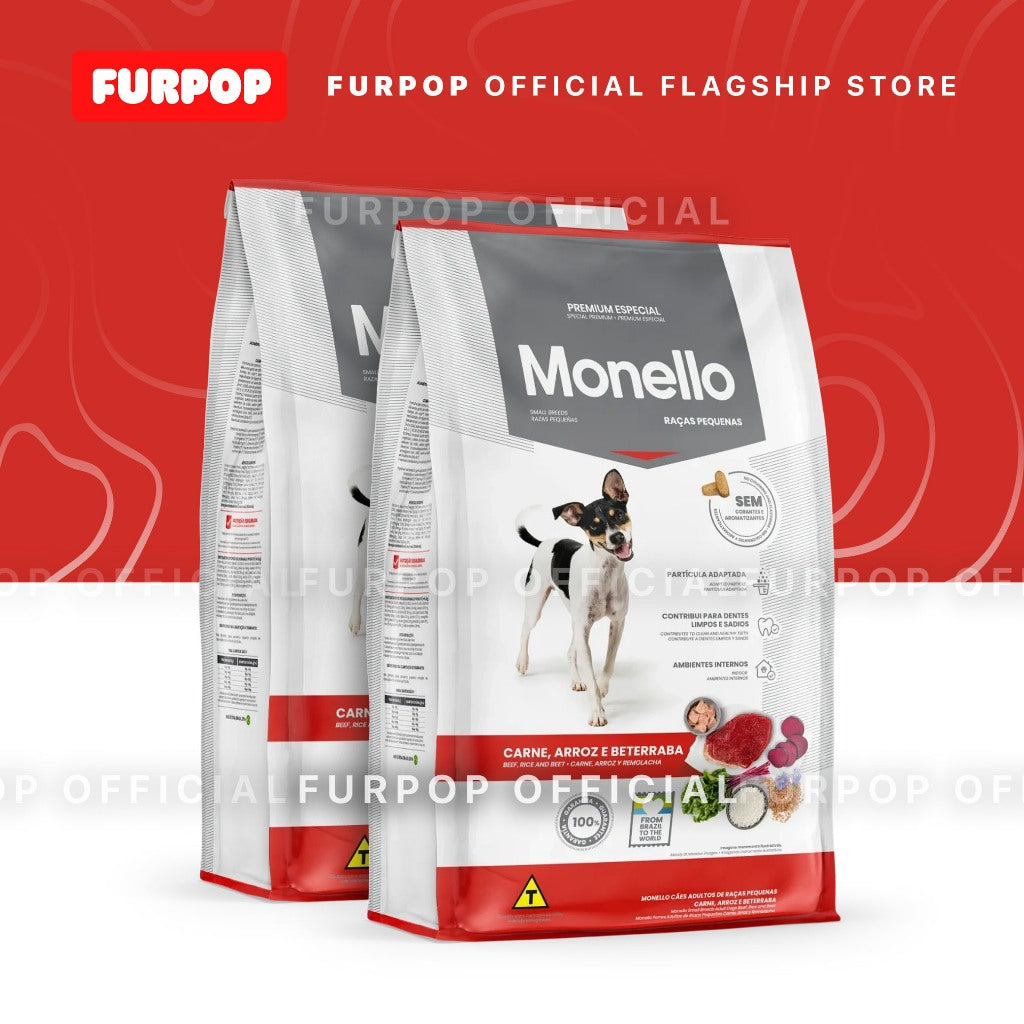 Monello Special (2pcs 1kg) 2KG Small Breed Adult Dog Beef, Rice & Beet | FURPOP