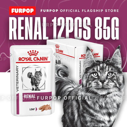 12pcs Royal Canin Renal 1 BOX (12 pouches of 85g) Wet Cat Food VHN Vet Cat Food | FURPOP